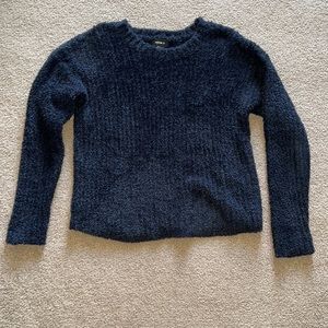 Forever 21 Black soft Fuzzy Crewneck Sweater